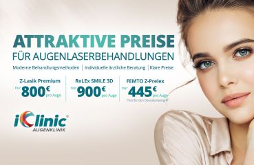 Attraktive Preise für Augenlaserbehandlungen