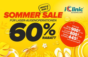 Großer Sommer-Sale für Laser-Augenoperationen – 60 % Rabatt
